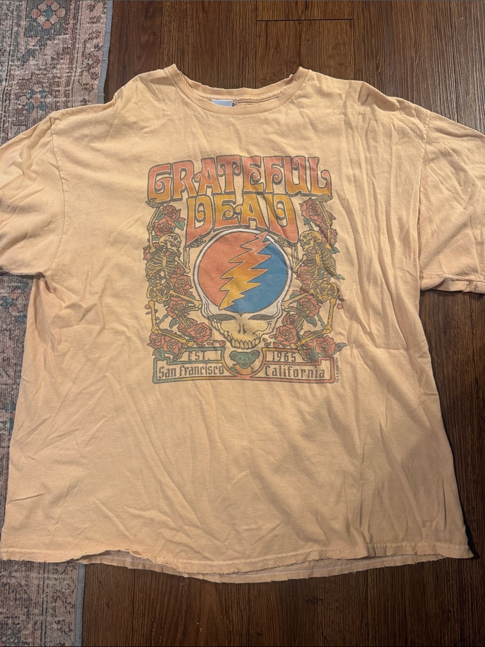Junk Food Clothing Peach Grateful Dead Short Sleeve Tee
